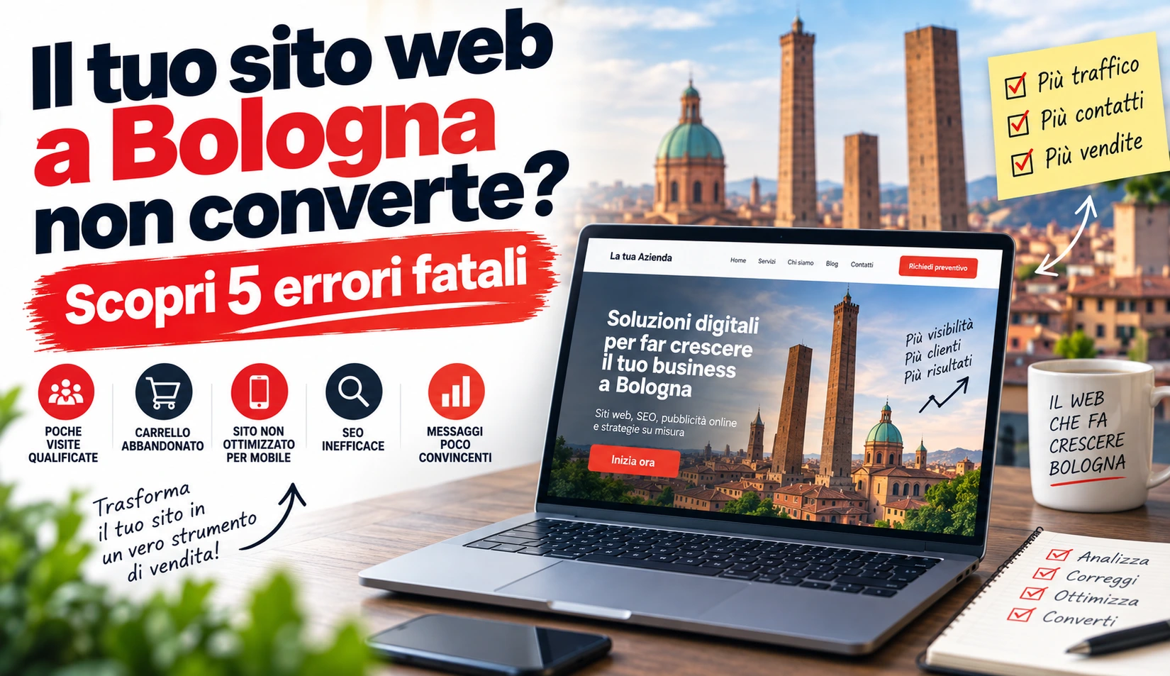 5 errori fatali che bloccano le conversioni del tuo sito